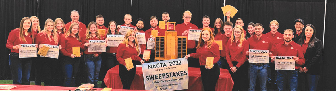 Group of NACTA winners from Illinois State University in the conference from 2022